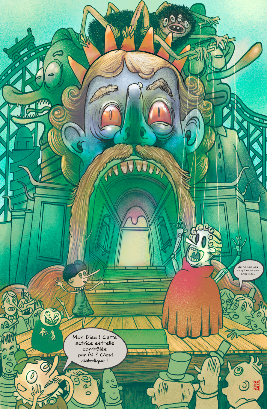 Cover page to the blogpost about this cartoon sketch called ‘the theatre of the absurd’.