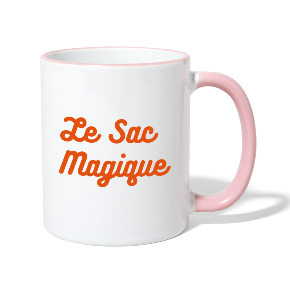 Le Sac Magique Contrasting Mug - white/pink
