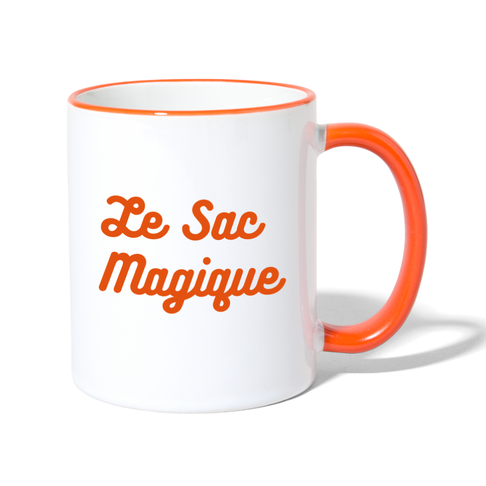 Le Sac Magique Contrasting Mug - white/orange