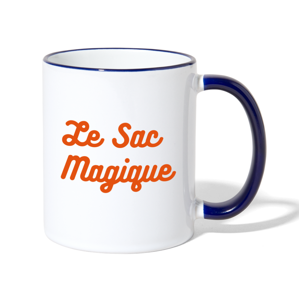 Le Sac Magique Contrasting Mug - white/cobalt blue
