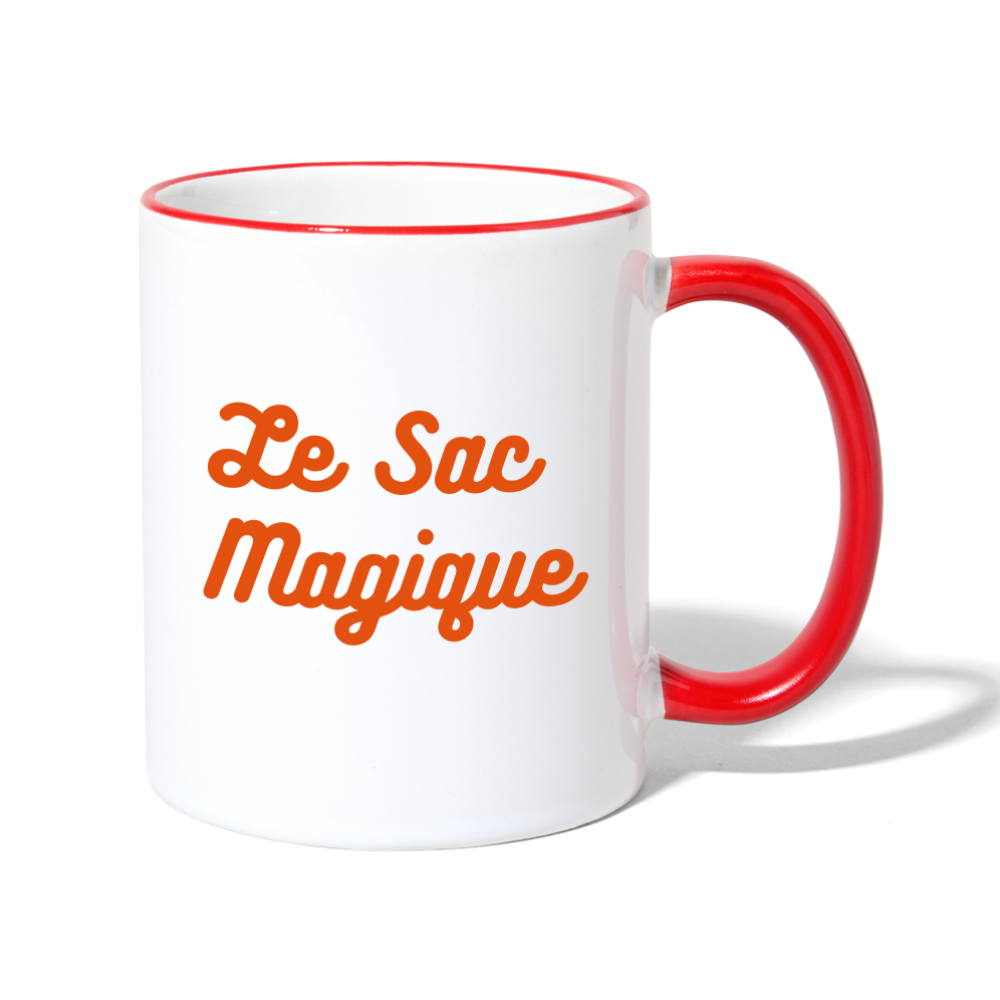 Le Sac Magique Contrasting Mug - white/red