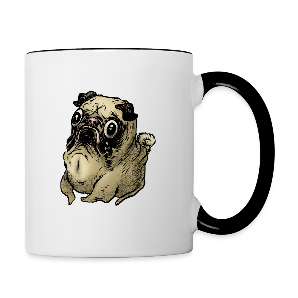 Pug mug - white/black