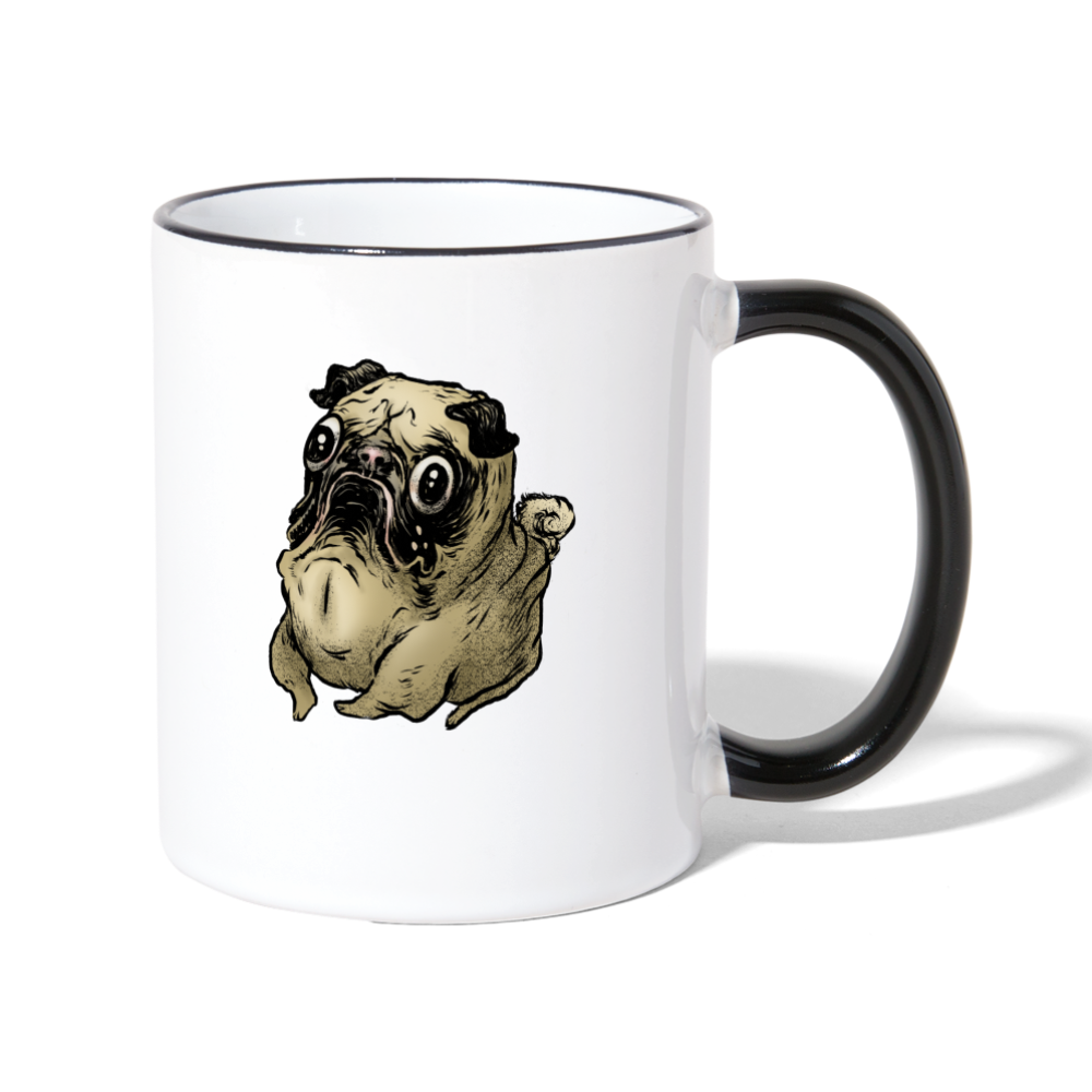 Pug mug - white/black