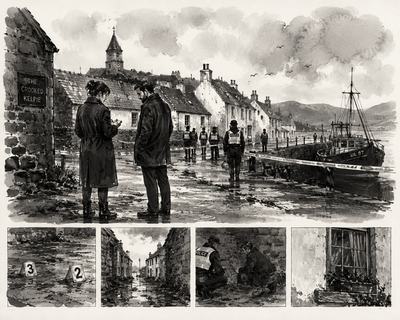 ink illustration of aftermath