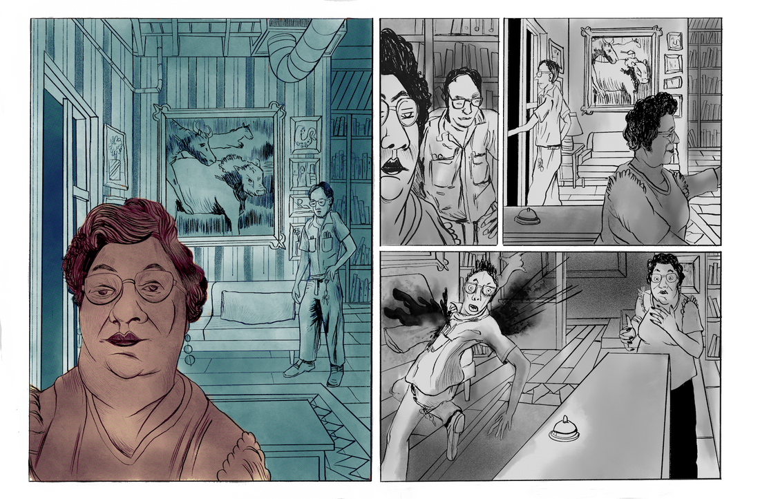 Sneak Peek: Inking Pages 21–22 of Bloodbath on Unholy Island