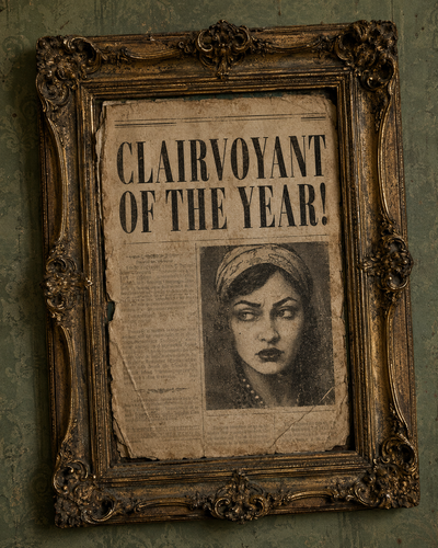 Newspaper clipping of Madame Bea - younger
