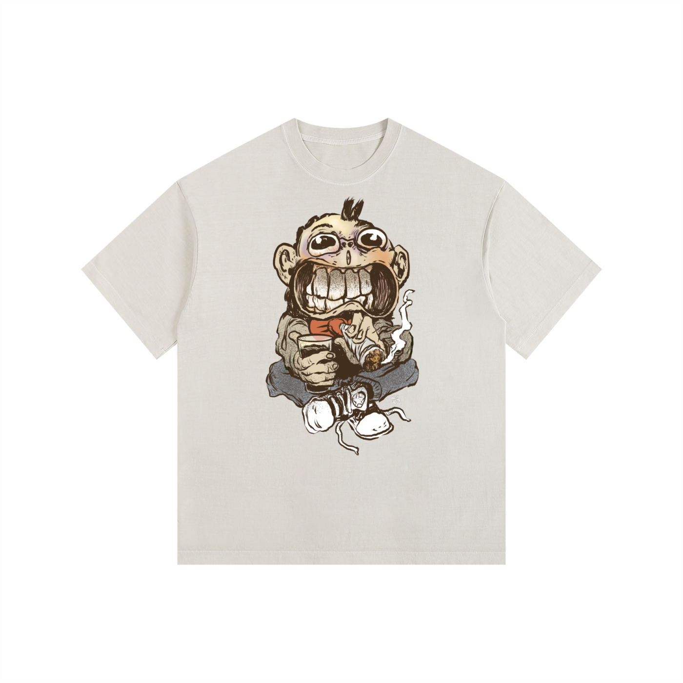 Cheech - Vintage Washed Oversized Cotton T-Shirt