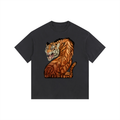 Backlash Tiger - Vintage Washed Oversized Cotton T-Shirt