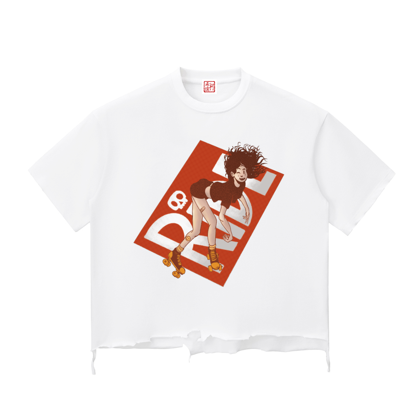 Ride - Snow Wash Raw-Hem Boxy T-shirt