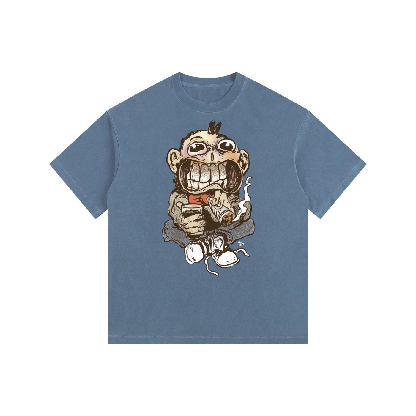 Cheech - Vintage Washed Oversized Cotton T-Shirt