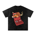 8-bit inferno — Snow Washed Oversized Cotton T-Shirt