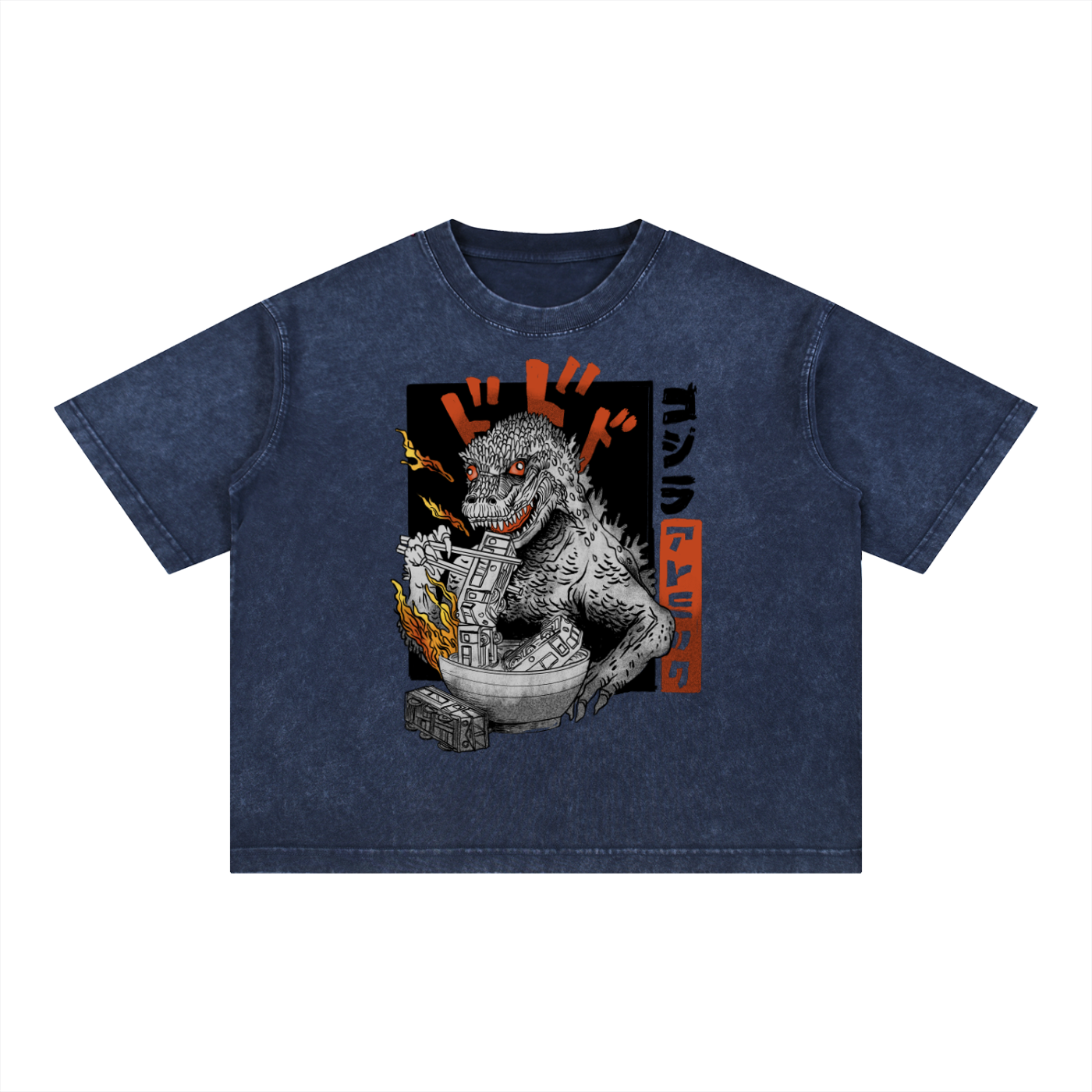 Oishii Ramen - Mineral Wash Boxy Cotton T-Shirt