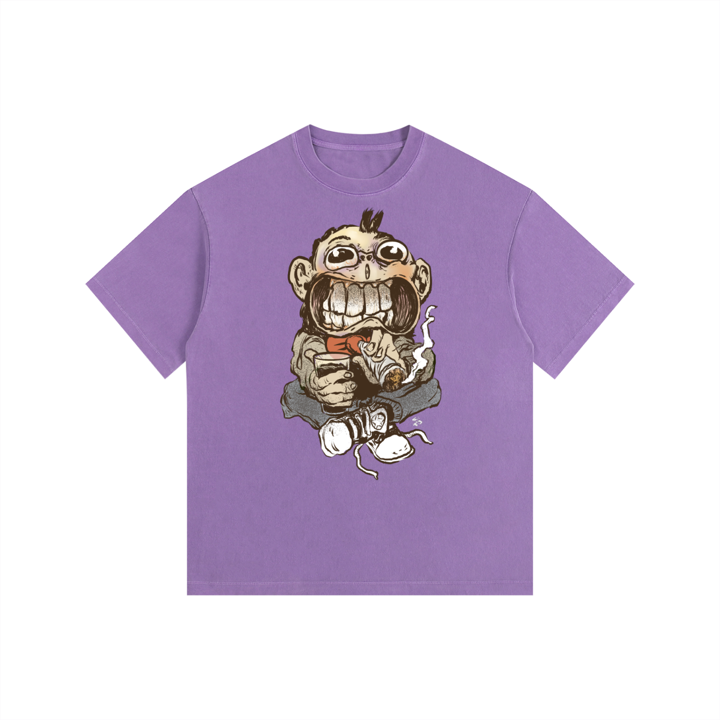 Cheech - Vintage Washed Oversized Cotton T-Shirt