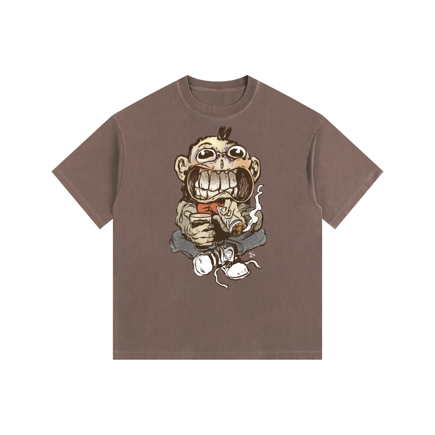 Cheech - Vintage Washed Oversized Cotton T-Shirt