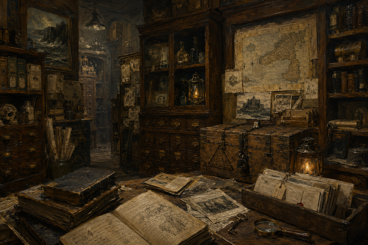 Evidence room for unholy isalnd detecctives