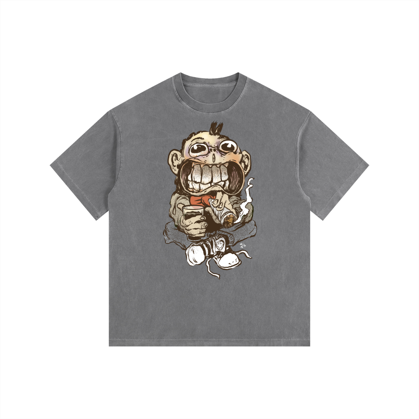 Cheech - Vintage Washed Oversized Cotton T-Shirt