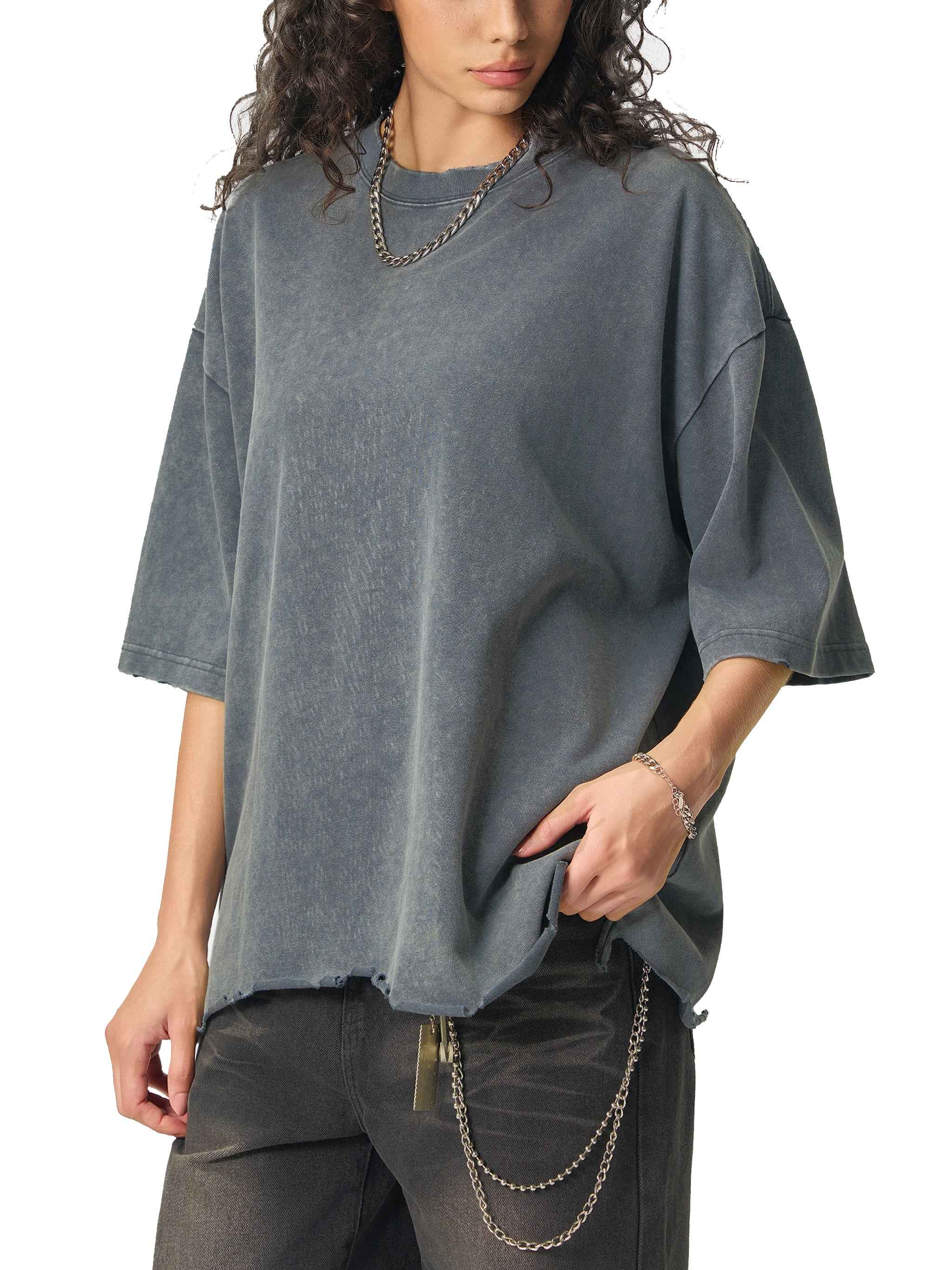 Ride - Snow Wash Raw-Hem Boxy T-shirt