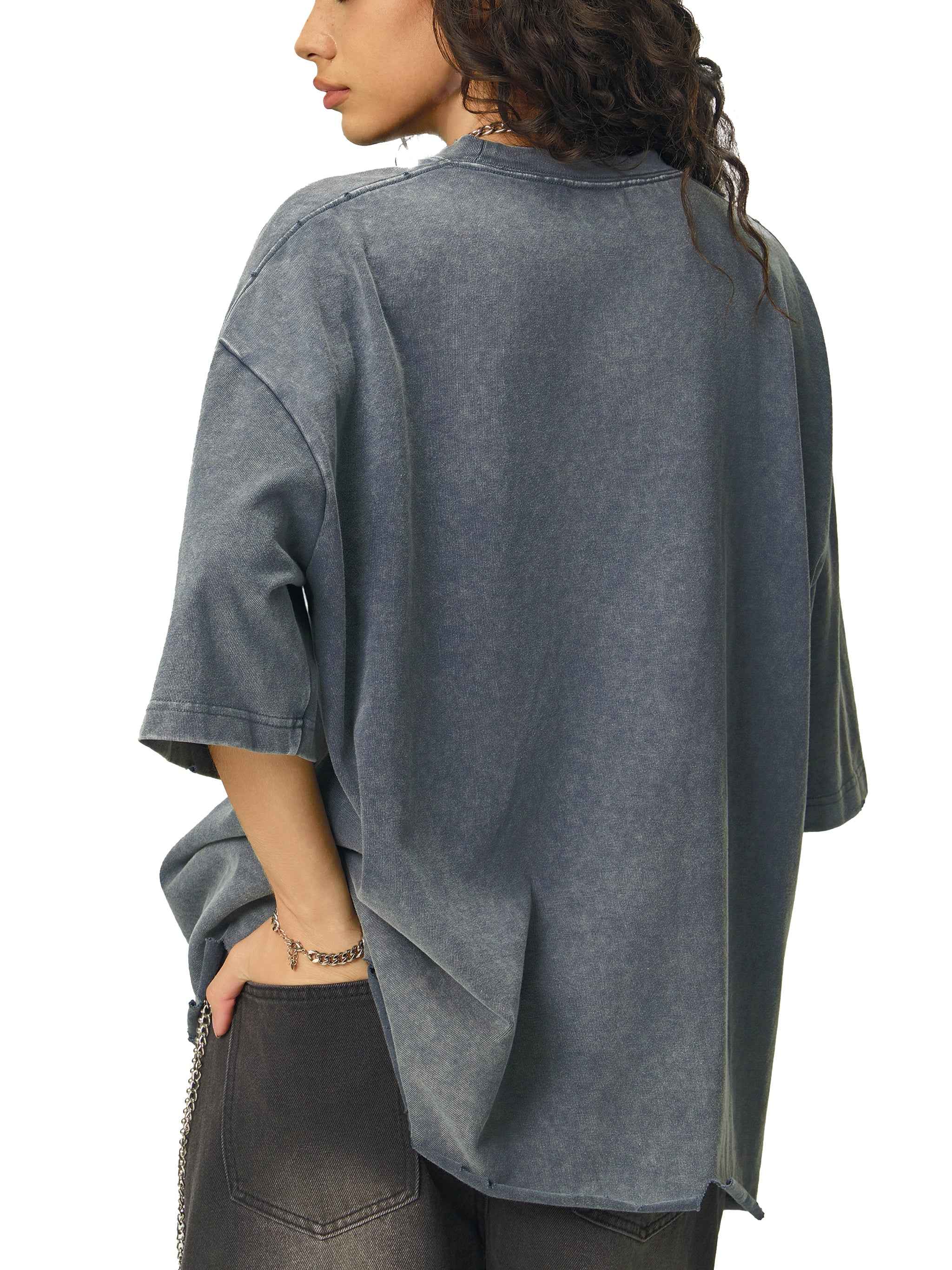 Ride - Snow Wash Raw-Hem Boxy T-shirt