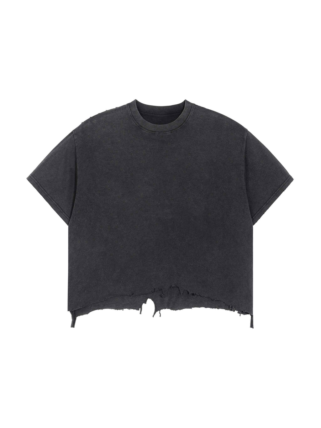 Ride or die - Vintage Wash Boxy Distressed Hem T-Shirt