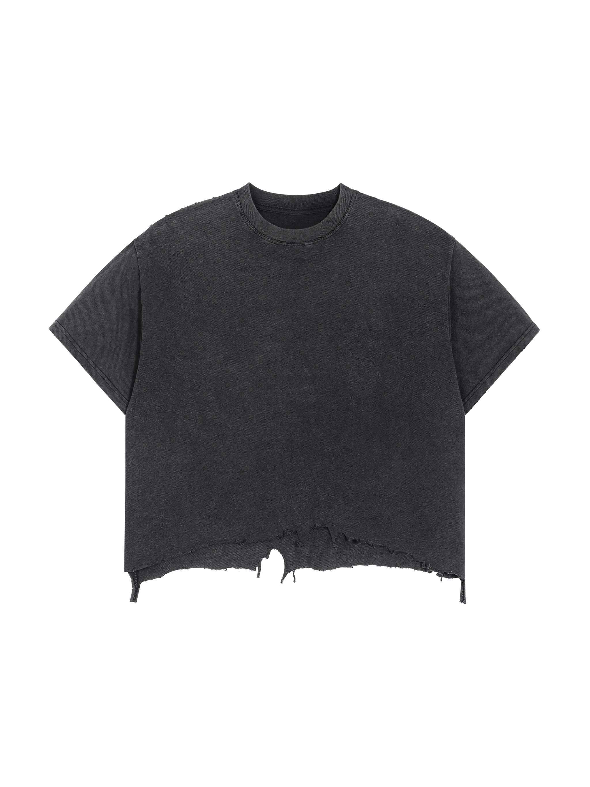 Ride or die - Vintage Wash Boxy Distressed Hem T-Shirt