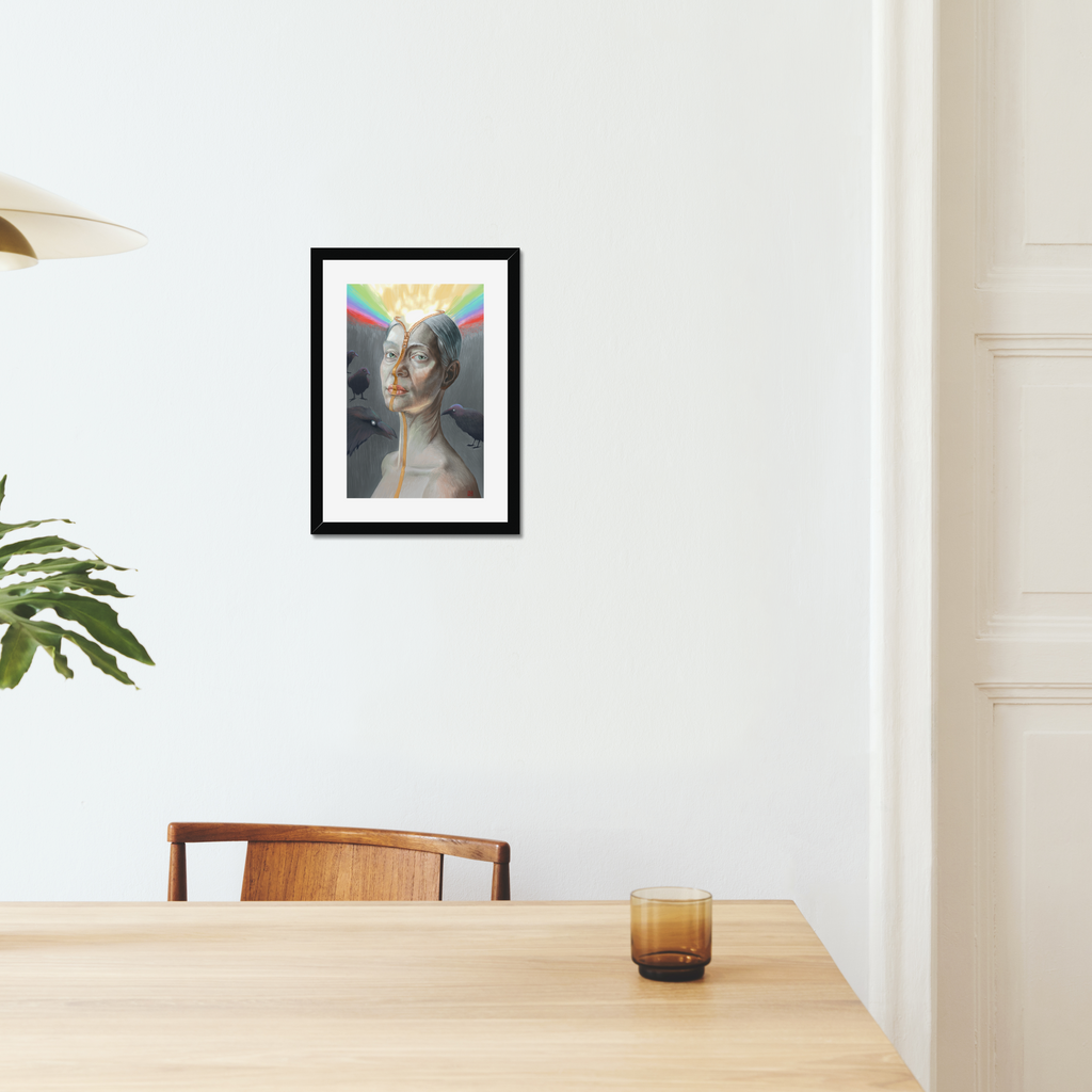 Light Queen Serena - Classic Frame, 2.0mm Mount, Float Glass Glaze, HGE, Hahnemühle German Etching, 310gsm, 29.7x42cm / 11.7x16.5" (A3)