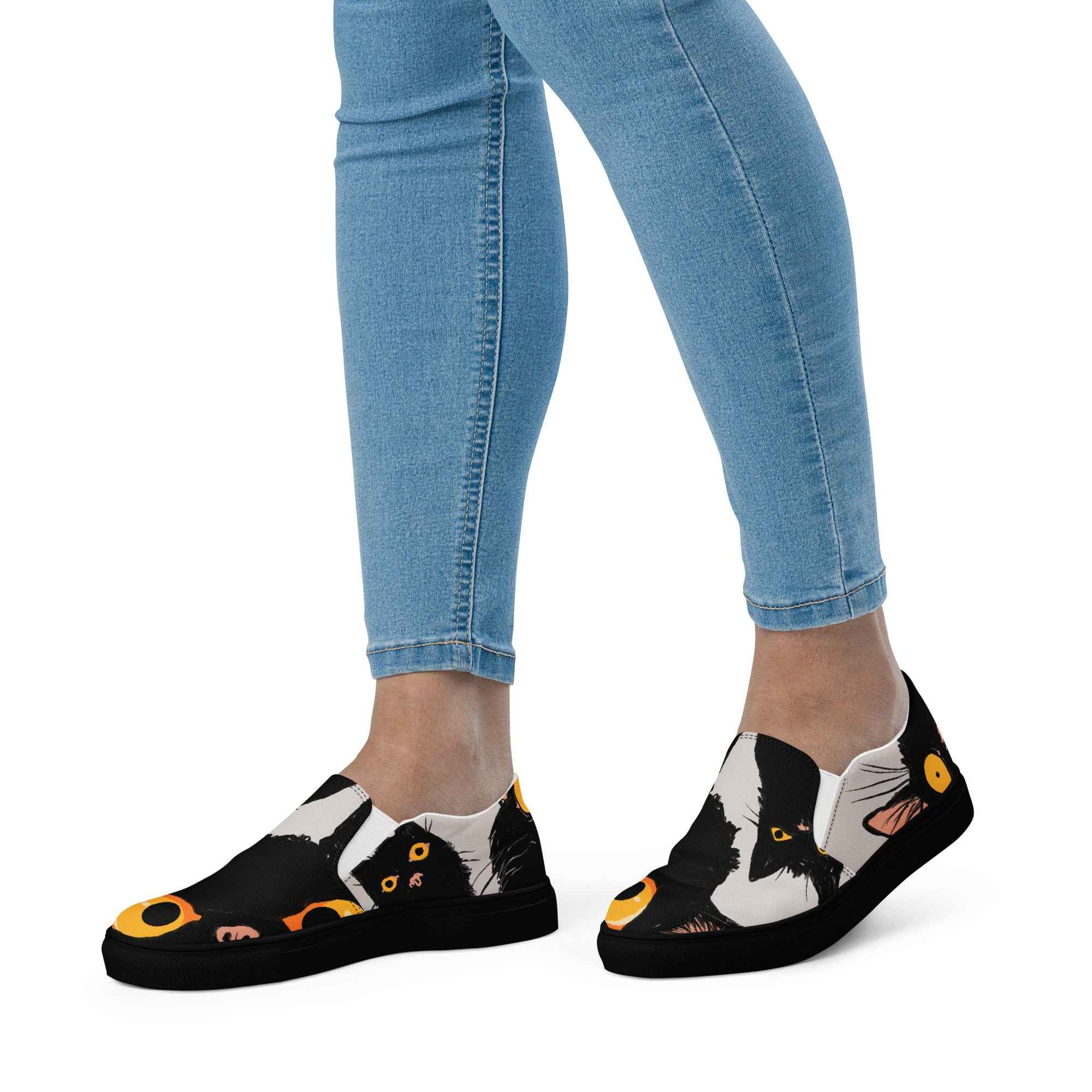 Cats - Women’s slip-on canvas shoes