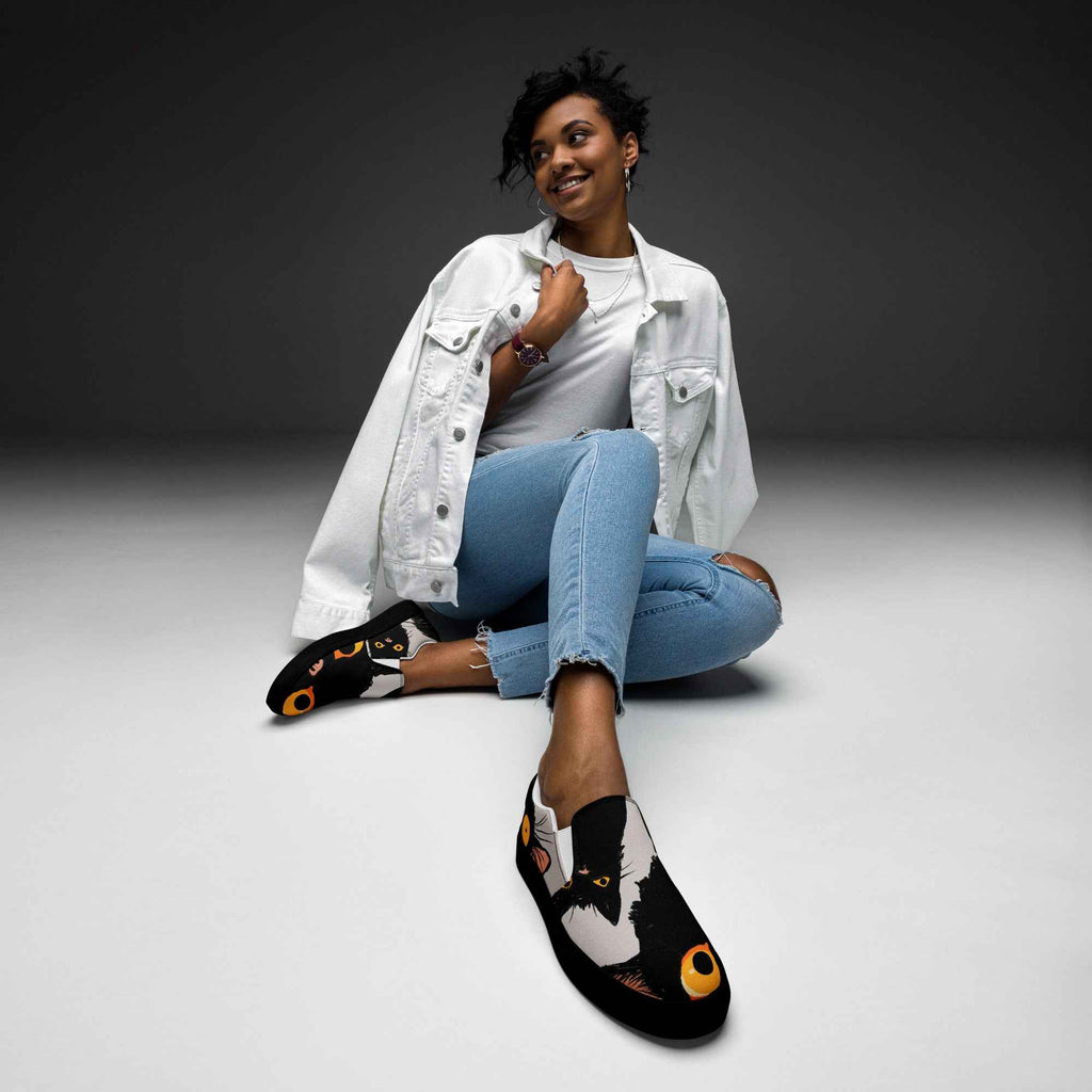 Cats - Women’s slip-on canvas shoes