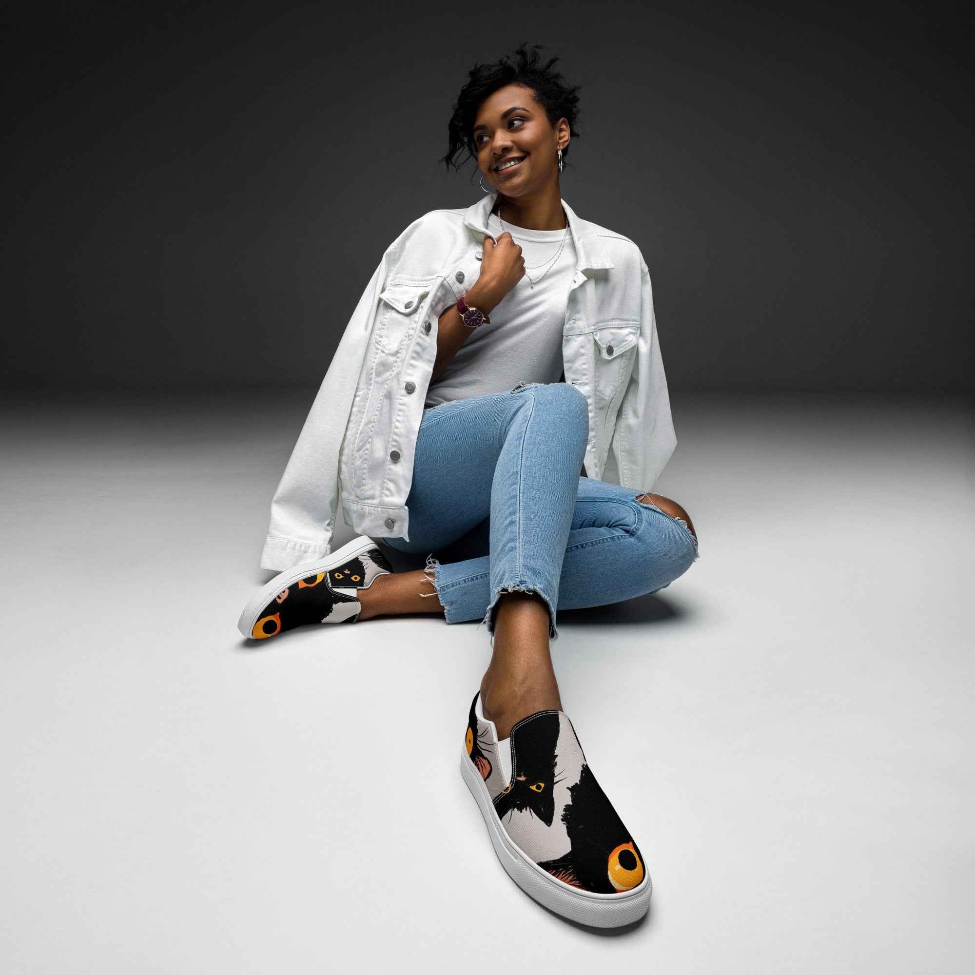 Cats - Women’s slip-on canvas shoes