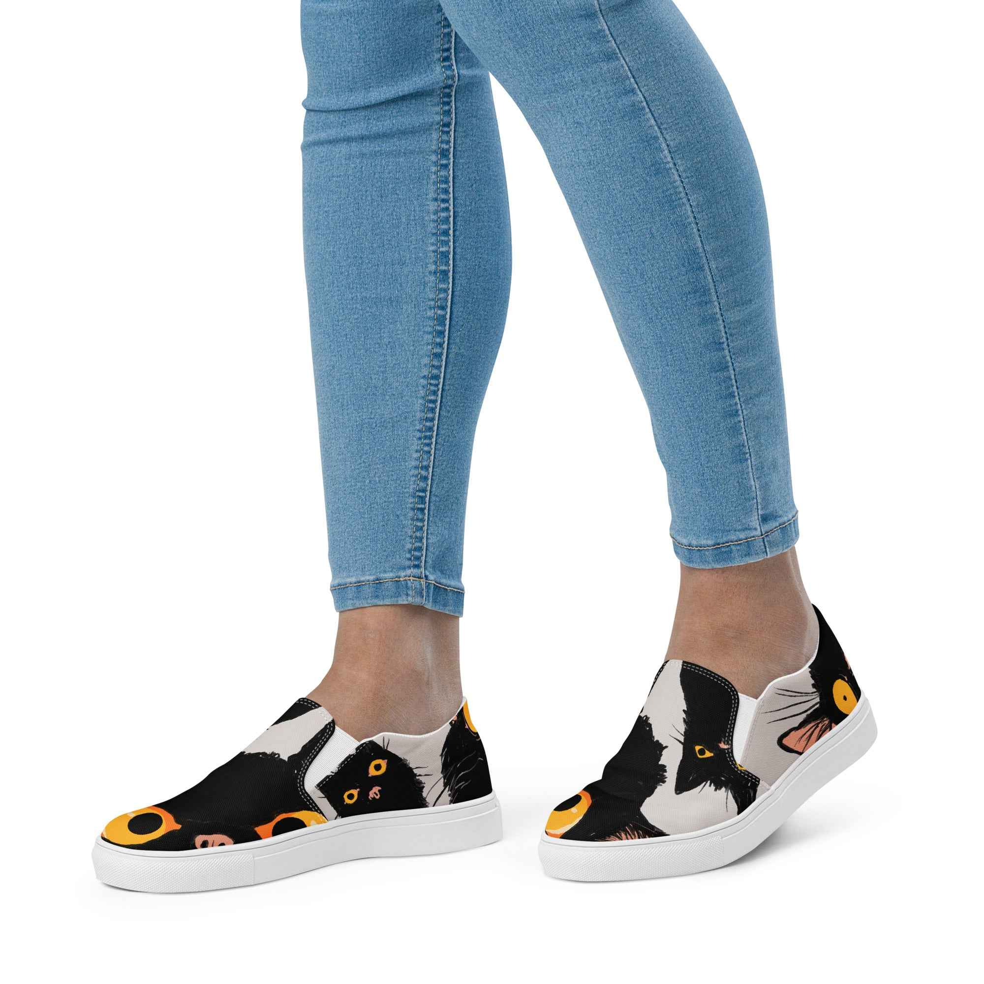 Cats - Women’s slip-on canvas shoes
