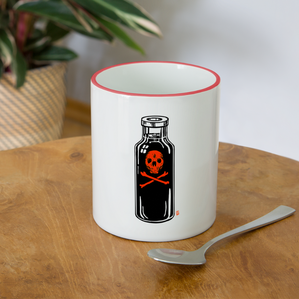 Let me be your poison chalice - Contrasting Mug - white/red